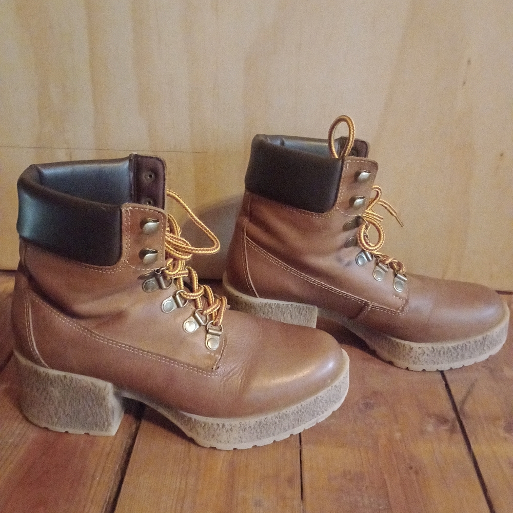 Hush Puppies Brown Lace Up Boots